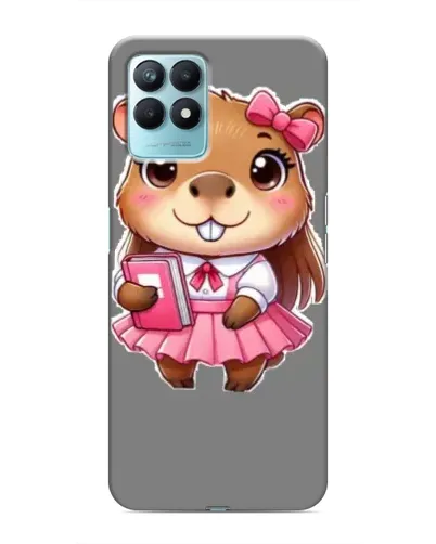 Чехол для Realme NARZO 50 с картинкой «Девочка капибара»
