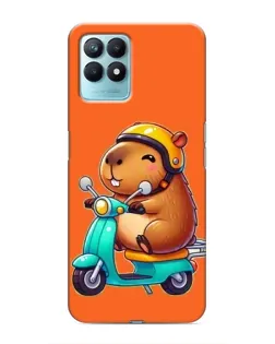 Чехол для Realme NARZO 50 с картинкой «Капибара на скутере»