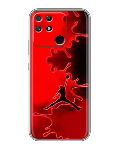 Чехол для Realme NARZO 50A с картинкой «Jordan Red Smoke»