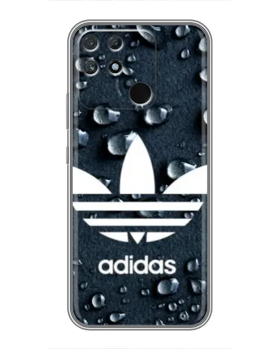 Чехол для Realme NARZO 50A с картинкой «Adidas Trefoil Blue»