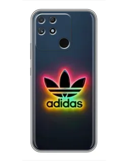 Чехол для Realme NARZO 50A с картинкой «Неоновый Adidas»
