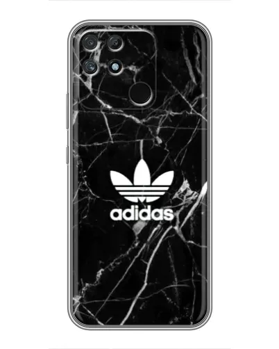 Чехол для Realme NARZO 50A с картинкой «Белый мрамор Adidas»
