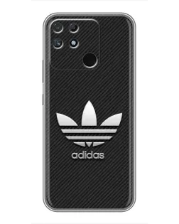 Чехол для Realme NARZO 50A с картинкой «Adidas Карбоновая текстура»