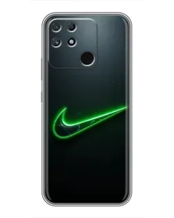 Чехол для Realme NARZO 50A с картинкой «Неоновый контур Nike» Чехол для Realme NARZO 50A с картинкой «Неоновый контур Nike»