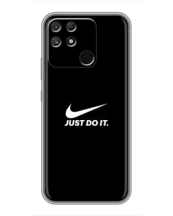 Чехол для Realme NARZO 50A с картинкой «Минимализм от Nike»