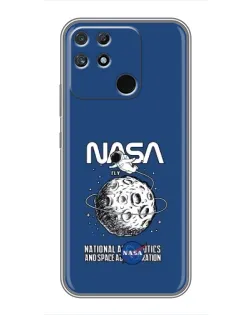 Чехол для Realme NARZO 50A с картинкой «NASA — лунная миссия» Чехол для Realme NARZO 50A с картинкой «NASA — лунная миссия»