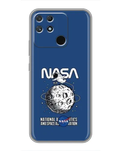 Чехол для Realme NARZO 50A с картинкой «NASA — лунная миссия» Чехол для Realme NARZO 50A с картинкой «NASA — лунная миссия»