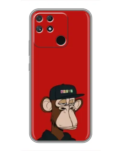 Чехол для Realme NARZO 50A с картинкой «Bored Ape — красный фон» Чехол для Realme NARZO 50A с картинкой «Bored Ape — красный фон»