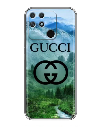 Чехол для Realme NARZO 50A с картинкой «Gucci — горный пейзаж»