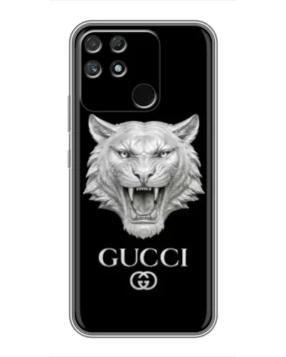 Чехол для Realme NARZO 50A с картинкой «Gucci — серебряный лев» Чехол для Realme NARZO 50A с картинкой «Gucci — серебряный лев»