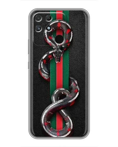Чехол для Realme NARZO 50A с картинкой «Gucci — змея на полосе» Чехол для Realme NARZO 50A с картинкой «Gucci — змея на полосе»