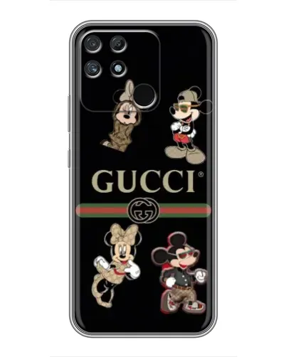 Чехол для Realme NARZO 50A с картинкой «Gucci — герои Disney и монограмма» Чехол для Realme NARZO 50A с картинкой «Gucci — герои Disney и монограмма»