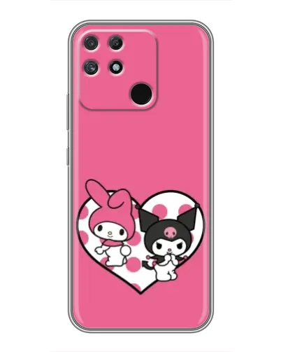 Чехол для Realme NARZO 50A с картинкой «Kuromi и My Melody»