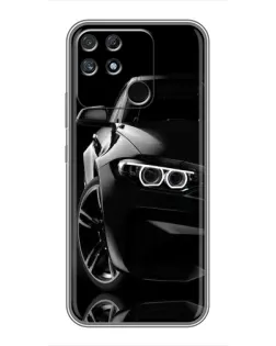 Чехол для Realme NARZO 50A с картинкой «Черная BMW — профиль» Чехол для Realme NARZO 50A с картинкой «Черная BMW — профиль»