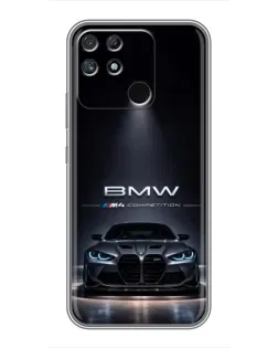 Чехол для Realme NARZO 50A с картинкой «BMW сквозь ночной город» Чехол для Realme NARZO 50A с картинкой «BMW сквозь ночной город»