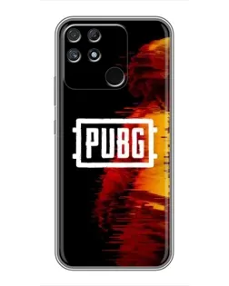 Чехол для Realme NARZO 50A с картинкой «Яркий логотип PUBG»