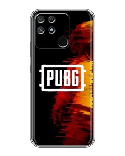 Чехол для Realme NARZO 50A с картинкой «Яркий логотип PUBG»