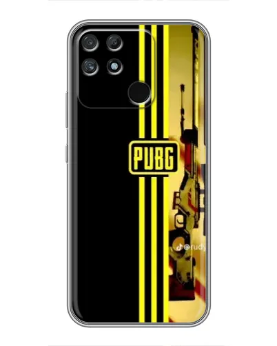 Чехол для Realme NARZO 50A с картинкой «PUBG — камуфляжный шлем»