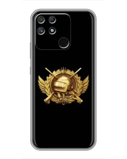 Чехол для Realme NARZO 50A с картинкой «PUBG — оранжевый градиент»