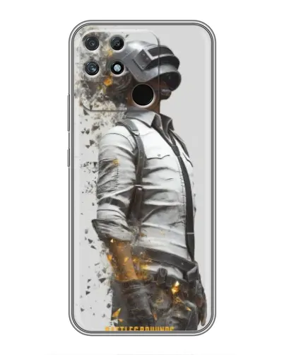 Чехол для Realme NARZO 50A с картинкой «PUBG — боец в пыли»