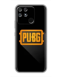 Чехол для Realme NARZO 50A с картинкой «PUBG — рамка лого»