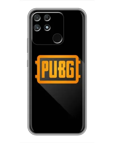 Чехол для Realme NARZO 50A с картинкой «PUBG — рамка лого»
