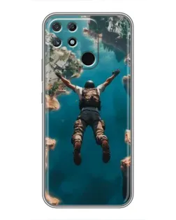 Чехол для Realme NARZO 50A с картинкой «PUBG — свободное падение»