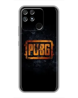 Чехол для Realme NARZO 50A с картинкой «PUBG — золотой логотип»