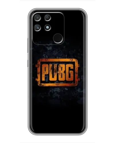 Чехол для Realme NARZO 50A с картинкой «PUBG — золотой логотип»