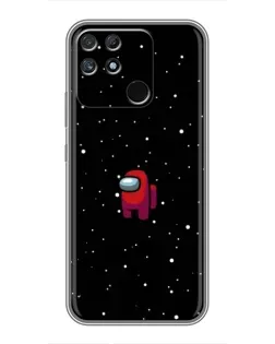 Чехол для Realme NARZO 50A с картинкой «Красный Among Us»