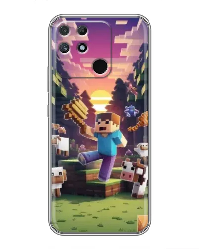 Чехол для Realme NARZO 50A с картинкой «Стив на ферме» Чехол для Realme NARZO 50A с картинкой «Стив на ферме»