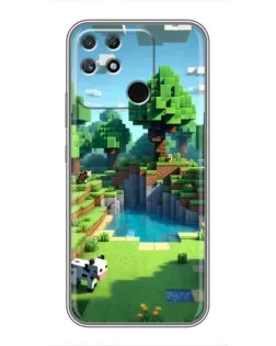 Чехол для Realme NARZO 50A с картинкой «Minecraft летний день»