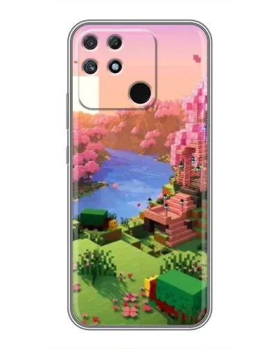 Чехол для Realme NARZO 50A с картинкой «Розовое дерево Minecraft» Чехол для Realme NARZO 50A с картинкой «Розовое дерево Minecraft»