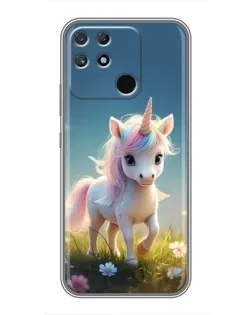 Чехол для Realme NARZO 50A с картинкой «Единорог на поляне» Чехол для Realme NARZO 50A с картинкой «Единорог на поляне»
