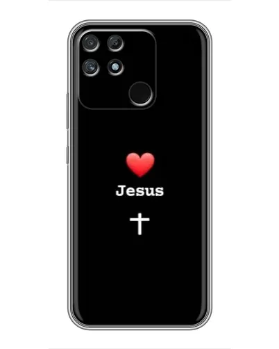 Чехол для Realme NARZO 50A с картинкой «Сердце - Jesus» Чехол для Realme NARZO 50A с картинкой «Сердце - Jesus»
