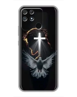 Чехол для Realme NARZO 50A с картинкой «Голубь и Свет»