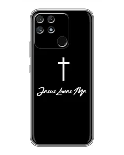 Чехол для Realme NARZO 50A с картинкой «Иисус любит тебя»