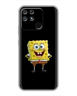 Чехол для Realme NARZO 50A с картинкой «Классический Губка Боб»