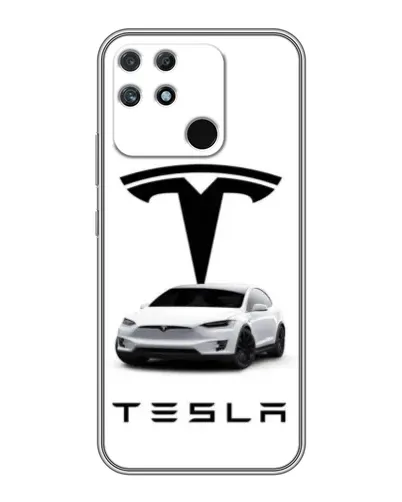 Чехол для Realme NARZO 50A с картинкой «Tesla White Style» Чехол для Realme NARZO 50A с картинкой «Tesla White Style»