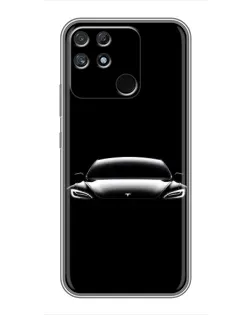 Чехол для Realme NARZO 50A с картинкой «Фары Tesla Night»