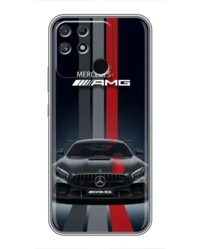 Чехол для Realme NARZO 50A с картинкой «Mercedes — белый карбон»