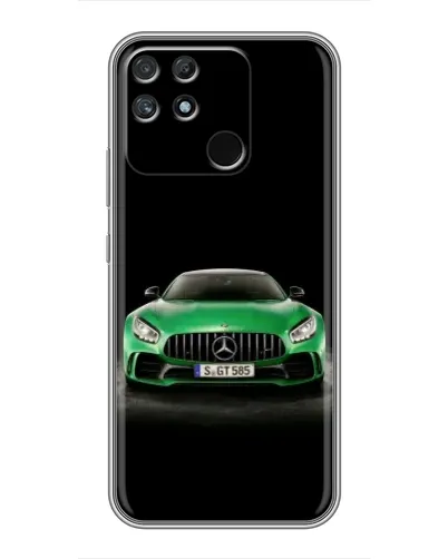 Чехол для Realme NARZO 50A с картинкой «Mercedes — неоновый лого»