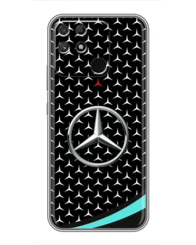 Чехол для Realme NARZO 50A с картинкой «Mercedes — бирюзовый акцент»