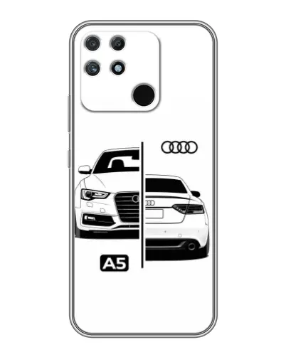Чехол для Realme NARZO 50A с картинкой «Audi — контрастный дизайн»