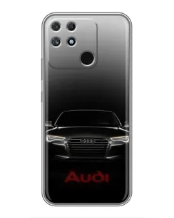 Чехол для Realme NARZO 50A с картинкой «Audi — градиентный контур»