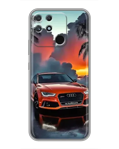Чехол для Realme NARZO 50A с картинкой «Audi — закат»