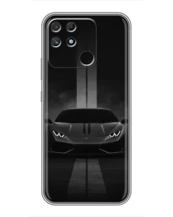 Чехол для Realme NARZO 50A с картинкой «Lamborghini симметрия дорог»