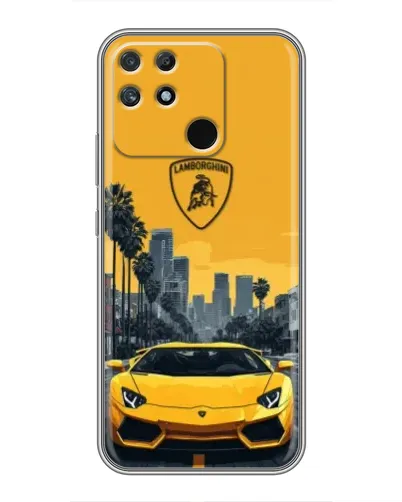 Чехол для Realme NARZO 50A с картинкой «Желтый Lamborghini город» Чехол для Realme NARZO 50A с картинкой «Желтый Lamborghini город»