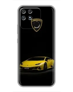 Чехол для Realme NARZO 50A с картинкой «Lamborghini желтый акцент»