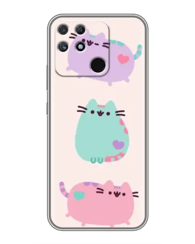 Чехол для Realme NARZO 50A с картинкой «Pusheen трио» Чехол для Realme NARZO 50A с картинкой «Pusheen трио»